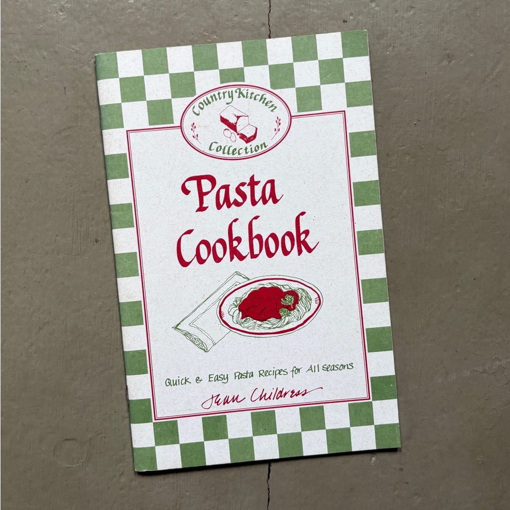 Country Kitchen Collections Pasta Cookbook Jean Childress Parmesan Linguine Meal